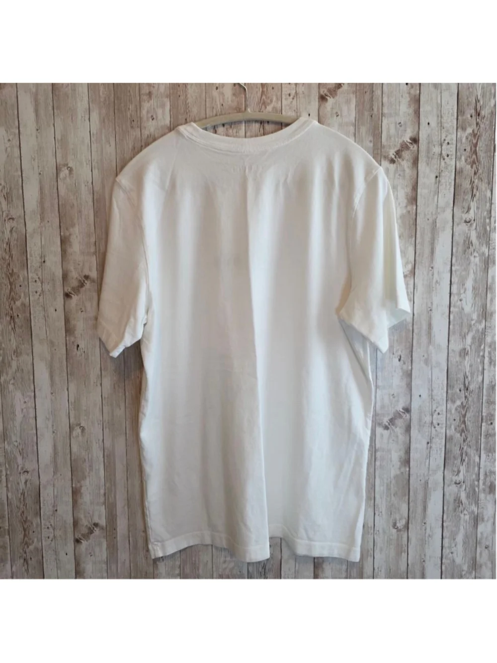 Men's Jordan White Short Sleeve Tee with Black Logo Size L